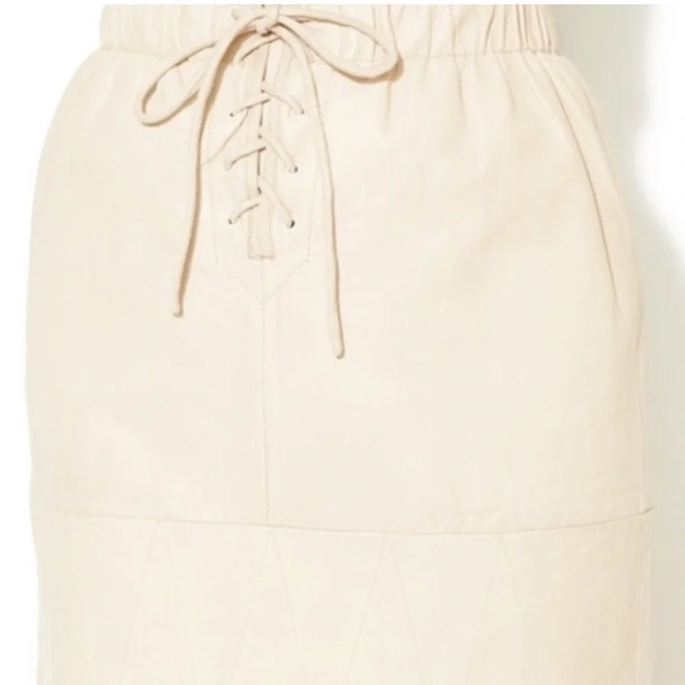 Sandro Cream Midi Pencil Skirt with Tie Front size 2 Sandro - Picture 3 of 13
